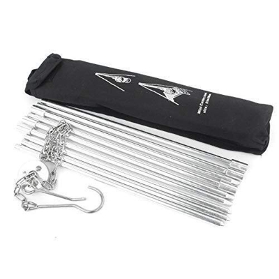Desconocido Durable Aleación de Aluminio Parrillas para Barbacoa Horno holandés Trípode Colgante Portátil Plegable Al Aire Libre Camping Picnic BBQ Tr