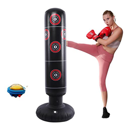 AXLOFO® Espesar Saco de Boxeo Inflable Niños, Sacos de Boxeo de pie para un Rebote inmediato para Practicar Karate, Taekwondo y aliviar Pent Up Energy precio