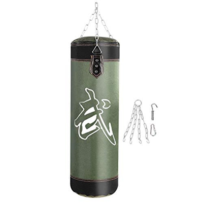 Saco de boxeo de boxeo, saco de boxeo vacío, bolsa de perforación, equipo de boxeo, suministros de artes marciales para entrenamiento de boxeo (60 cm 