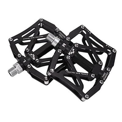 Pedales de bicicleta de montaña, oxidación anódica de aluminio fluido rodamientos pedales de bicicleta para husillo de 9/16 pulgadas