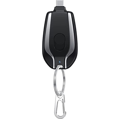 1500mAh Mini Power Emergency Pod Keyring|Ultracompacto externo de carga rápida Power Bank Battery Pack|Llavero Cargador de teléfono celular|Carga rápi
