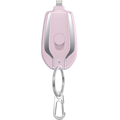1500mAh Mini Power Emergency Pod Keyring|Ultracompacto externo de carga rápida Power Bank Battery Pack|Llavero Cargador de teléfono celular|Carga rápi