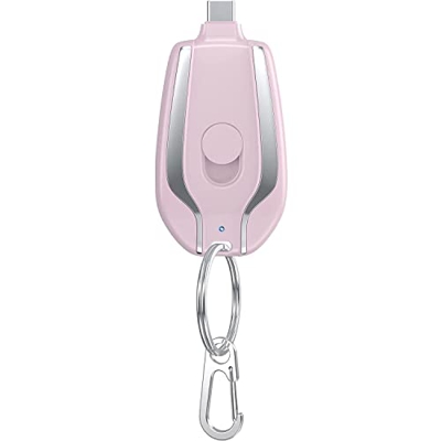1500mAh Mini Power Emergency Pod Keyring|Ultracompacto externo de carga rápida Power Bank Battery Pack|Llavero Cargador de teléfono celular|Carga rápi