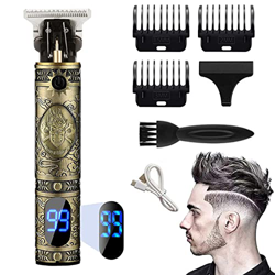Máquina de Cortar Pelo,Cortapelos Hombre Profesional Cortapelos inalámbrico Hombre Cortador de Pelo Recargable con Hoja T, Recortadora de Barba con 4  características