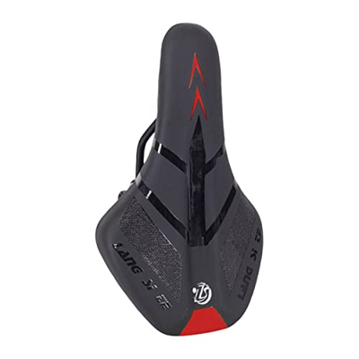 Rutaqian Asiento de bicicleta universal acogedor para sentarse espesar asiento de bicicleta de montaña rojo
