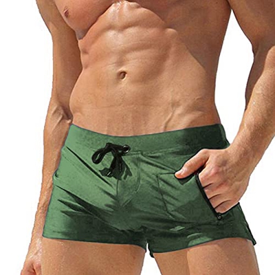 COOFANDY Pantalones Cortos de baño para Hombre Pantalones Cortos de baño Ajustados Pantalones Cortos de baño con cordón Deportes acuáticos Playa con B