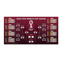 Póster de fútbol con el calendario de partidos de la Copa Mundial de Qatar 2022,118cmx 59cm,Póster de pared para pósteres de ,El gráfico Premium inclu precio