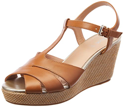 Geox D Soleil C, Sandalias para Mujer, Marrón (Camel) , 38 EU en oferta