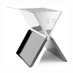 Barbacoa plegable, portátil, plegable, para camping, barbacoa, barbacoa, portátil, miniparrilla plegable, para camping, viajes, festival, picnic (negr en oferta