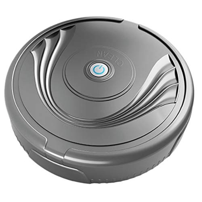 Jojomino Robot aspirador, barredora inteligente hogar barrido robot delgado silencioso para piso de madera dura alfombra azulejo pelo de mascotas, neg