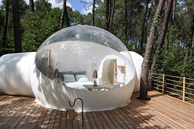 JSnNLye Home Chambre Gonflable De Tente De Bulle, Tentes Transparentes De Dôme d'air De Famille D'arrière-Cour De Camping Avec Sèche Cheveux Et Le Kit