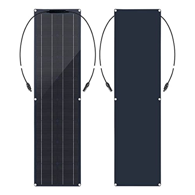 AEBVN ETFE 50W-100Watt Panel Solar Flexible Paneles Solares Ultraligeros Semiflexibles para Autocaravanas De 12 Voltios con Conectores Mc4 para Autoca