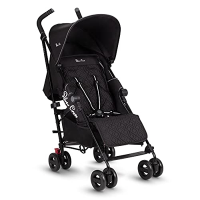 Silver Cross Cochecito Zest, compacto y liviano, totalmente reclinable, para bebés y niños pequeños, negro (nuevo 2021)