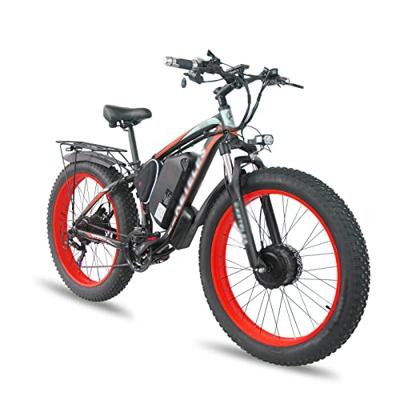 ALFUSA Motos de Nieve con Frenos de Aceite, Bicicletas eléctricas de Doble Motor, vehículos eléctricos de Movilidad, vehículos de aleación de Aluminio