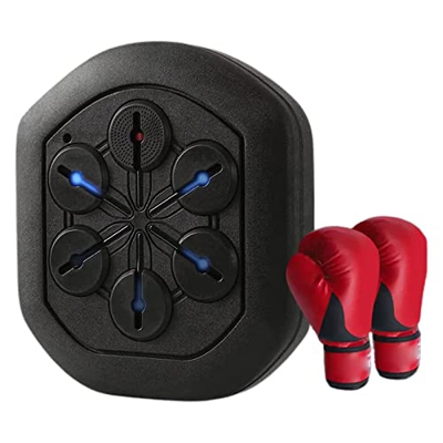 MIJIE Blanco de Pared de Boxeo electrónico de música, probador de Fuerza de Equipo de Boxeo, conexión de teléfono Inteligente Bluetooth, Equipo de Box