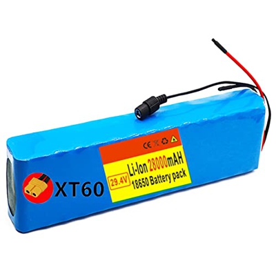 Paquete de batería de Litio de 29.4V 28Ah EBike Battery, Batería de Bicicleta eléctrica de Iones de Litio 7S4P, con Cargador 29.4V 2A, para Scooter de