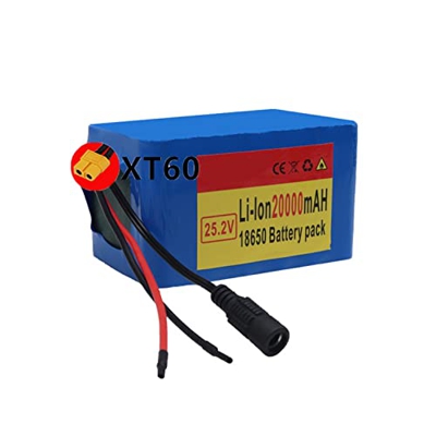 Recargable De Iones De Litio 25.2V 20000Mah Paquete Batería Litio para Bicicleta Eléctrica De 50W-250W Compatible con Scooter Bicicleta De Montaña (co