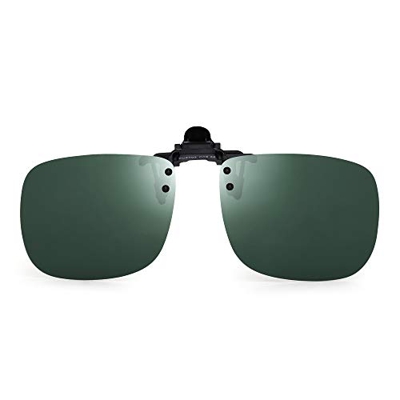 JM Polarizadas Clip en Gafas de Sol Sin Marco Flip up Lente Para Gafas Graduadas Verde
