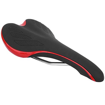 Raguso Sillín de Bicicleta, Asiento de Bicicleta de Carretera Diseño Ergonómico Cómodo Resistente a Golpes para Bicicletas de Montaña E Híbridas(Negro