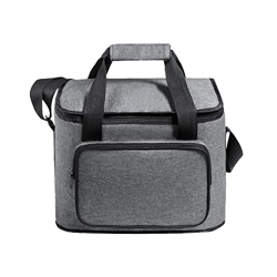 TIENDA EURASIA® Nevera de Tela Portatil, Isotermo, Asas Reforzadas con Velcro, Bolsillo Exterior con Cremallera, Cinta Bandolera Ajustable, Base Refor precio