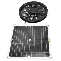Kit de Ventilador de Panel Solar Ventilador de Escape de Alta Velocidad de 10 Pulgadas y 100 W Ventilador de Panel Solar a Prueba de Agua para Galline en oferta
