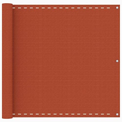 Outdoor Living - Césped y jardín - Pantalla de balcón naranja 90x500 cm HDPE