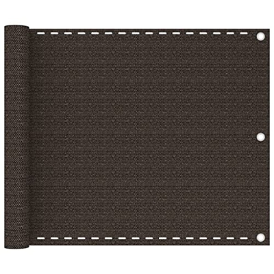 Outdoor Living - Césped y jardín - Pantalla de balcón marrón 75x300 cm HDPE