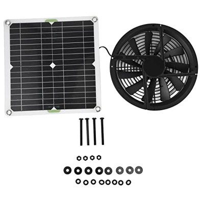 Kit de Ventilador de Panel Solar 100W 3000rpm Juego de Ventilador de Energía Solar a Prueba de Agua para Gallineros Invernaderos Escape de Ventana