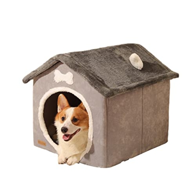 Yangguang Casa de Perro Interior,Alfombrilla Plegable para Cama de caseta de Perro | Casa de Perro fácil de Montar para Perros pequeños, Perrera para 