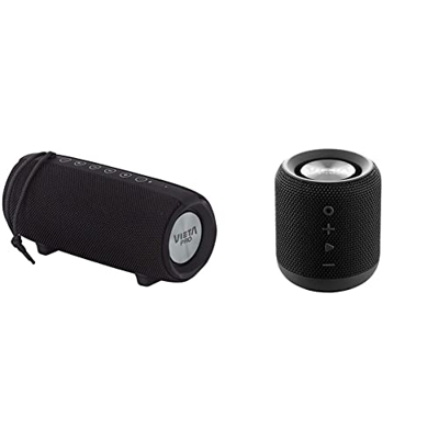 Vieta Pro Upper 2 - Altavoz con Bluetooth 5.0, True Wireless, Micrófono, Radio FM, 10 Horas de batería, Resistencia al Agua IPX6 Negro & Easy - Altavo