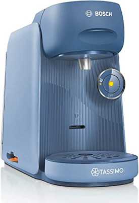 Bosch, Cafetera TASSIMO FINESSE para preparar múltiples bebidas, TAS16B5, hasta 40 bebidas, IntensityBoost, INTELLIBREW, azul