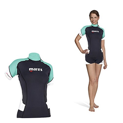 Mares Rash Guard Camiseta De Buceo con Mangas Cortas, Mujer, Multicolor, S