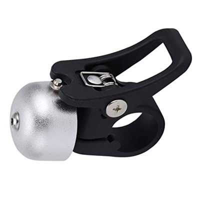 Muzrunq Manillar Bell Aloy Scooter eléctrico Bell con Gancho Plegable M365 Scooter Bell Silver Manillar Bell para Scooter eléctrico