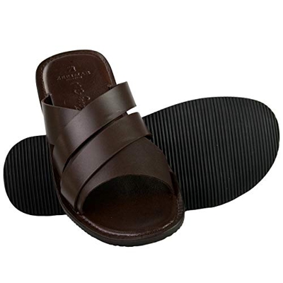 Zerimar Chanclas Cuero Hombre | Sandalias Hombre | Chanclas de Piel para Hombre | Sandalias Vestir Hombre | Sandalias Hombres Verano | Sandalias con P