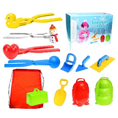 Vigcebit modelador de Nieve de Pato | Kit de Herramientas para Hacer Bolas de Nieve de 11 Piezas - Snowman Duck Football Heart Snowball Maker Clip par
