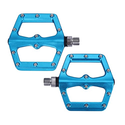 F XiaoY Pedales planos compatibles con bicicleta de carretera Ultralight Mtb Bicicleta con uñas blancas que no se deslizan por cojinetes de mantenimie