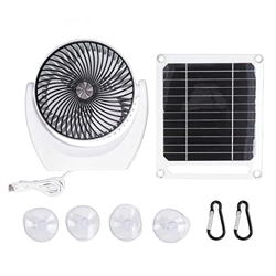 DEWIN Ventilador con Panel Solar, 4.5W 5V Ventilador con energía Solar Estable Conveniente Eficiencia de Salida Peso Ligero 6W 5V Panel Solar en oferta