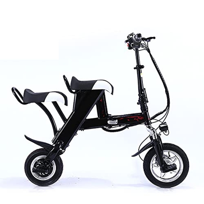 ALFUSA Coche eléctrico Plegable, Mini Coche eléctrico pequeño Doble, Coche eléctrico de Viaje para Padres e Hijos, Bicicleta eléctrica para IR al Trab