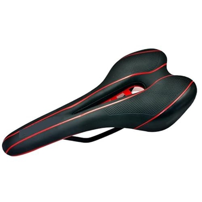 FIAWAX Riel de Acero de Cuero sintético Hollow Breatable Gel Soft Cushion Road Silicona MTB Bicicleta for Bicicleta Asiento de Ciclismo Silla de Monta