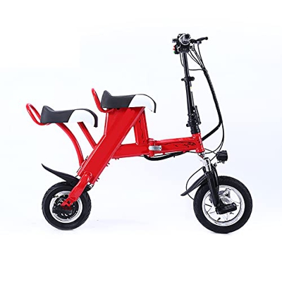 ALFUSA Coche eléctrico Plegable, Mini Coche eléctrico pequeño Doble, Coche eléctrico de Viaje para Padres e Hijos, Bicicleta eléctrica para IR al Trab