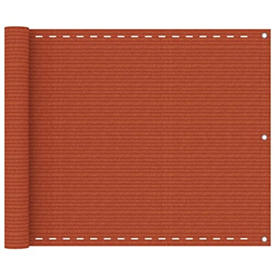 Outdoor Living - Césped y jardín - Pantalla de balcón naranja 75x500 cm HDPE