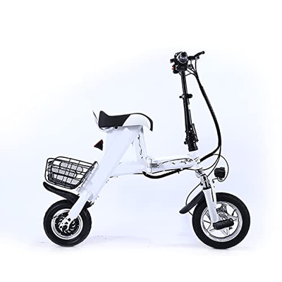 ALFUSA Coche eléctrico Plegable, Mini Coche eléctrico pequeño Doble, Coche eléctrico de Viaje para Padres e Hijos, Bicicleta eléctrica para IR al Trab