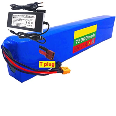 36V 72Ah 10S4P Ebike Battery Electric Scooter Battery for 250W 350W 500W Electric Bike Motor, Electric Bike Lithium Li-Ion Battery with Charger XT60 P