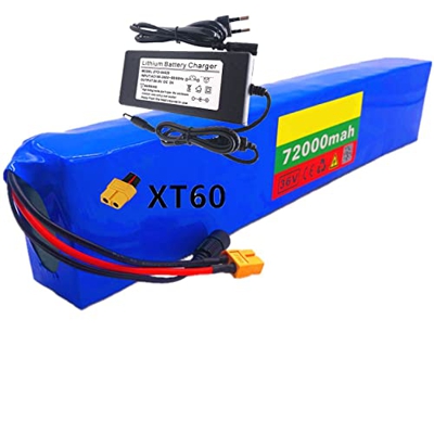 Batería de Litio, 36V 72Ah Batería de Litio de Bicicleta eléctrica con Cargador y BMS, para un Motor de 250W 350W 500W para Monociclo eléctrico de Aut