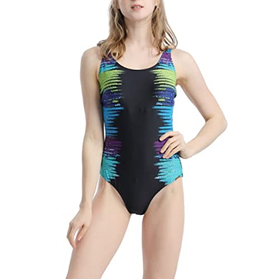 Mermaid Natación Mujer Traje De Baño Una Pieza Bañador Deportivo Mujer con Lisos Ropa De Baño para Deporte Mujer para natación Talla 46