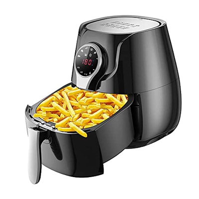 Freidora de aire Freidora eléctrica multifuncional sin aceite, LCD para el hogar Totalmente automática Freidora de aire inteligente de gran capacidad 