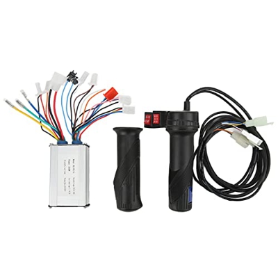 BuyWeek Controlador de velocidad cepillado para bicicleta eléctrica, controlador de motor cepillado 24V 36V 350W con función inversa Empuñadura del ac