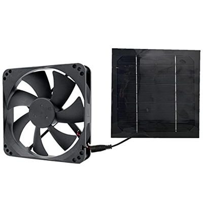 Camister Extractor de ventilador de escape solar de 20 W, mini ventilador de 6 pulgadas, ventilador accionado por panel solar para perro, casa de poll