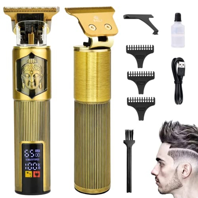 m MU Cortapelos Hombre Profesional, Máquina Cortar Pelo, Maquina de Afeitar Hombre, Cortapelos Eléctrico Inalámbrico con Pantalla LCD Pro, Recortadora