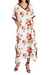 Miss Lavish London Vestidos caftanes para mujer, S-3XL, regular a talla grande, 116-crema, XX-Large en oferta